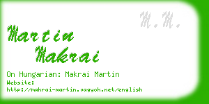 martin makrai business card